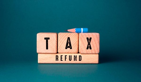 letter dices forming the words tax refund Bulgaria